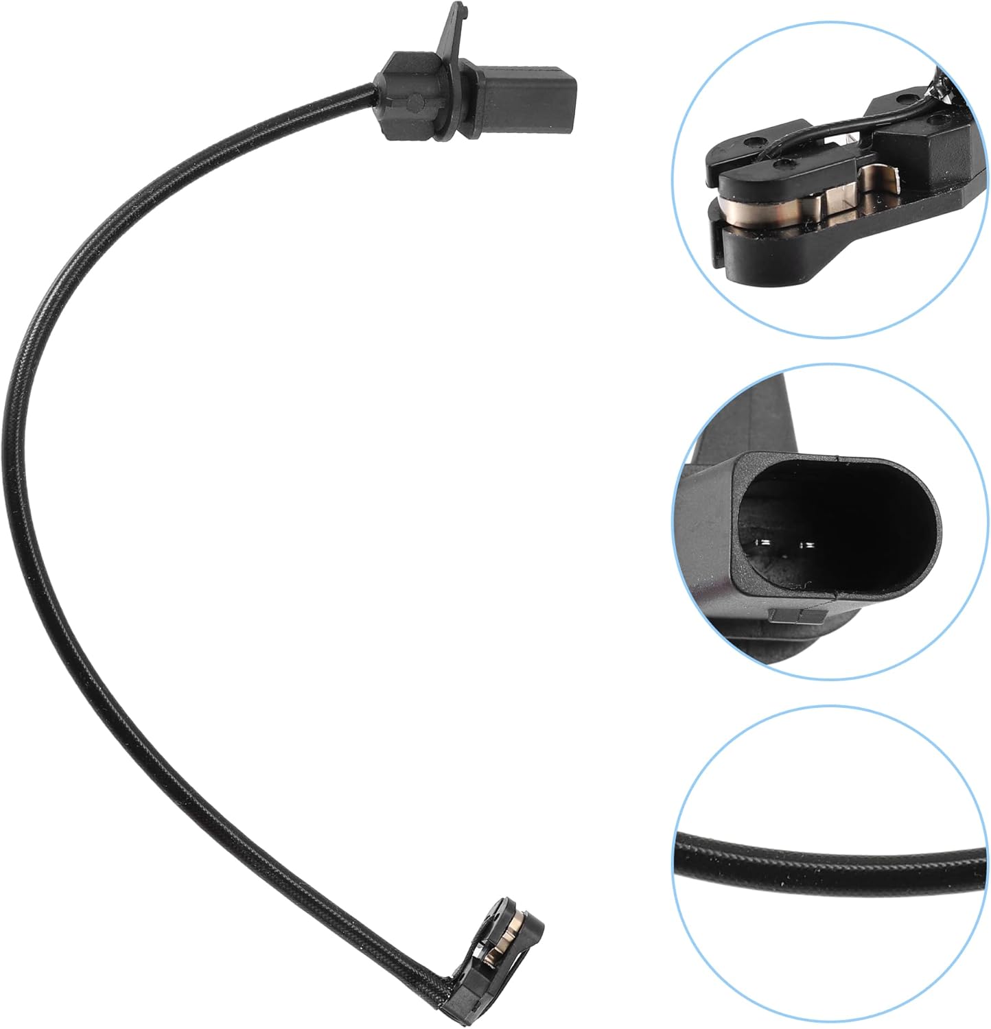 ACROPIX Sensor indicador de desgaste de pastillas de freno delantero apto para Audi A4 – Paquete de 2 negro