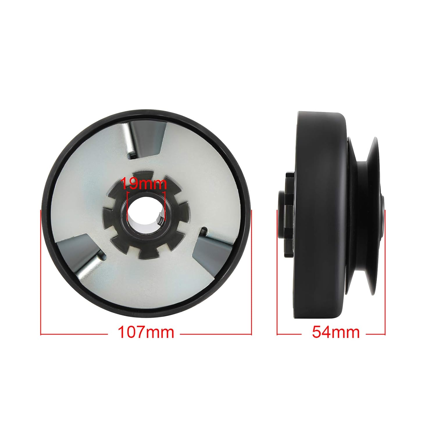 Correa de embrague centrífuga con polea orificio de 34″ para Go Kart Mini Bicicletas