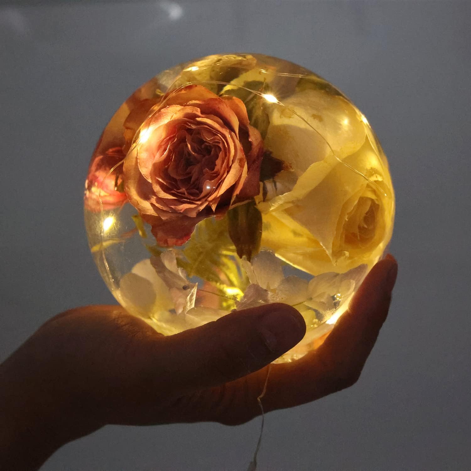 Molde de resina de esfera grande de 4 pulgadas, diseño de una sola pieza, moldes de silicona de bola redonda 3D para arte de resina, resina epoxi,