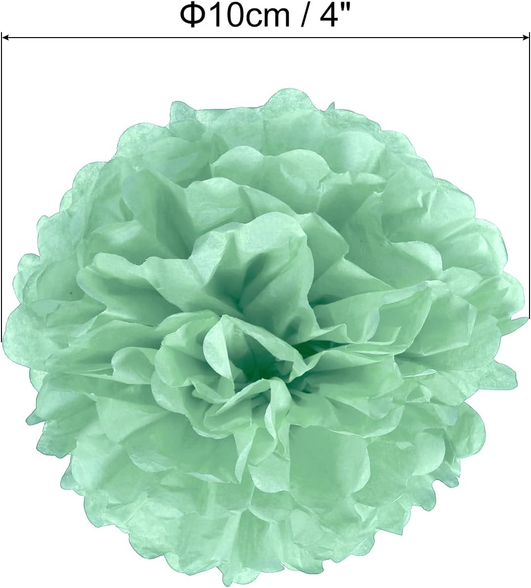 PATIKIL Pompones de tela de 4 pulgadas, paquete de 10 bolas de flores de papel para boda, despedida de soltera, cumpleaños, despedida de soltera,