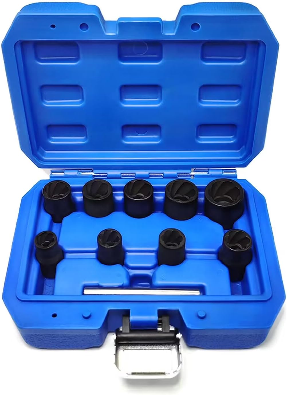 Juego de 10 llaves de tuerca giratoria  Extractor de bloqueo de tuerca dañada de 38 pulgadas  Kit de herramientas de extracción de tuercas de