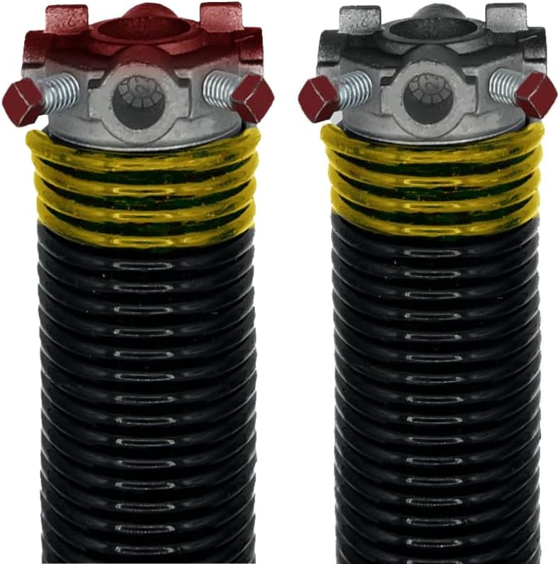 Alcan Par de muelles de torsión para puerta de garaje premium de 0.250 pulgadas de alambre x 2 pulgadas de profundidad x dorado