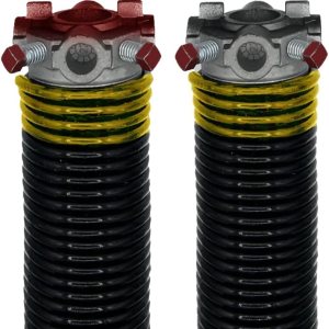 Alcan Par de muelles de torsión para puerta de garaje premium de 0.250 pulgadas de alambre x 2 pulgadas de profundidad x dorado Alcan Par de muelles de torsión para puerta de garaje premium de 0.250 pulgadas de alambre x 2 pulgadas de profundidad x dorado