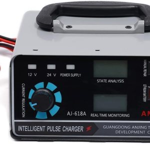 Cargador de batería de coche, cargador de batería de plomo y litio de 12 V24 V con pantalla LCD, mantenimiento de batería inteligente carga de goteo Cargador de batería de coche, cargador de batería de plomo y litio de 12 V24 V con pantalla LCD, mantenimiento de batería inteligente carga de goteo