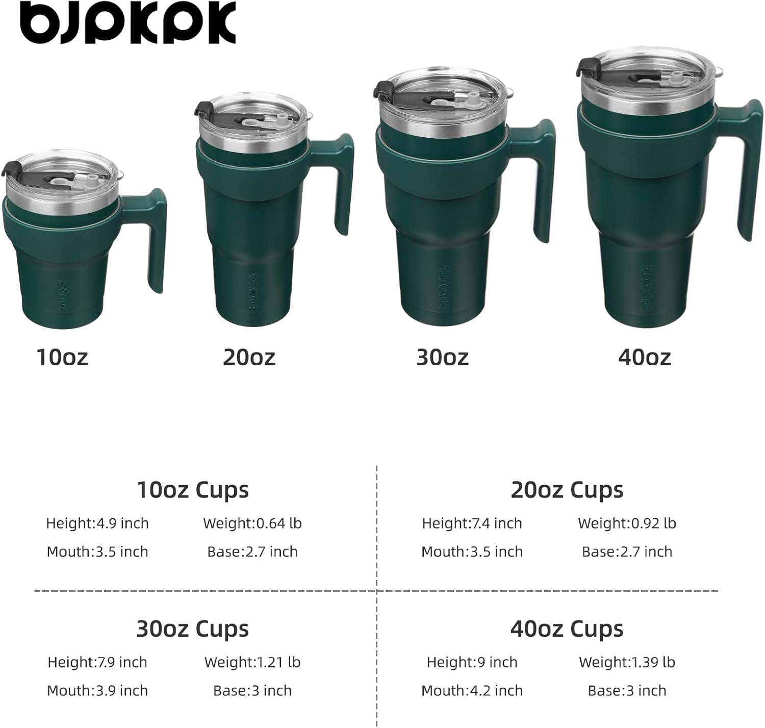 BJPKPK Vaso con asa y pajita, vaso aislado de 30 onzas con tapa, taza de café de acero inoxidable, taza de viaje, verde militar