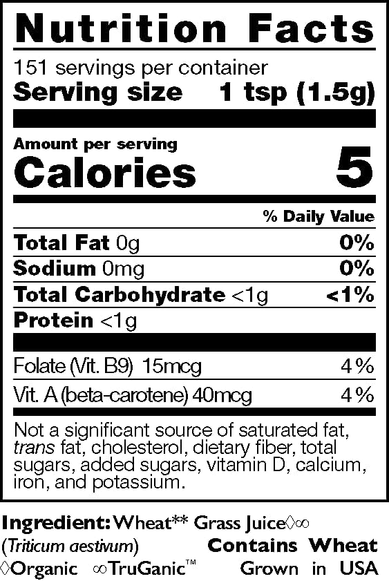 HEALTHFORCE SUPERFOODS Polvo de jugo de hierba de trigo – 8 oz en polvo