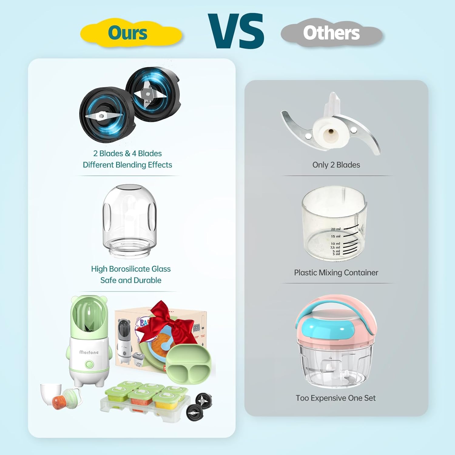 Fabricante de alimentos para bebés, juego 17 en 1 para alimentos para bebés, alimentador de alimentos para bebés, chupete, regalo esencial para