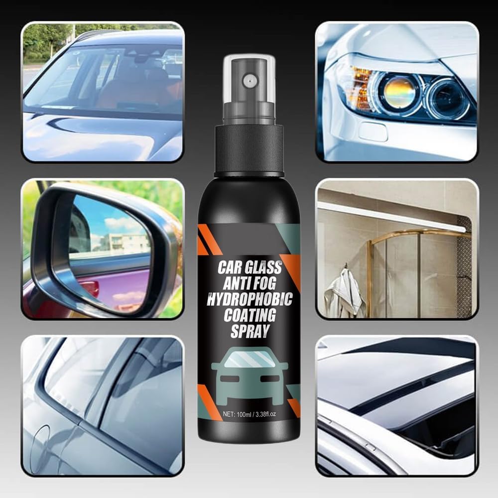 Aerosol para parabrisas de automóvil, repelente al agua, agente antiempañamiento, antiempañamiento para parabrisas de automóvil, líquido limpiador