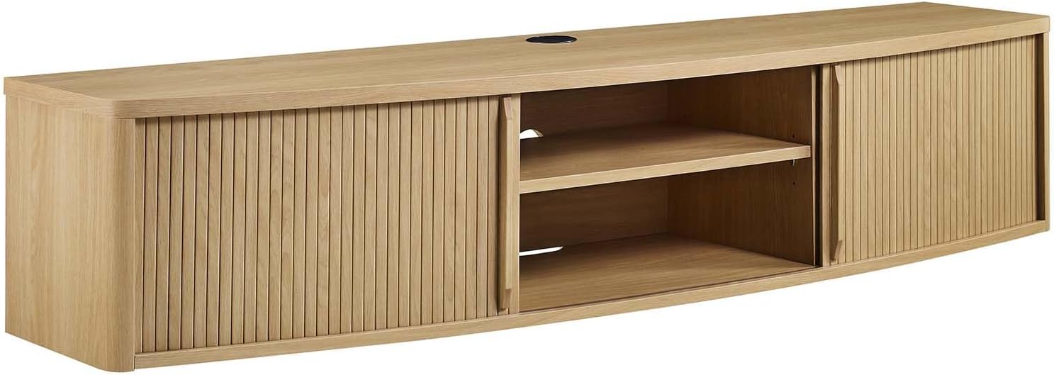 Modway Resonance – Mueble para TV de pared (60 pulgadas), color roble