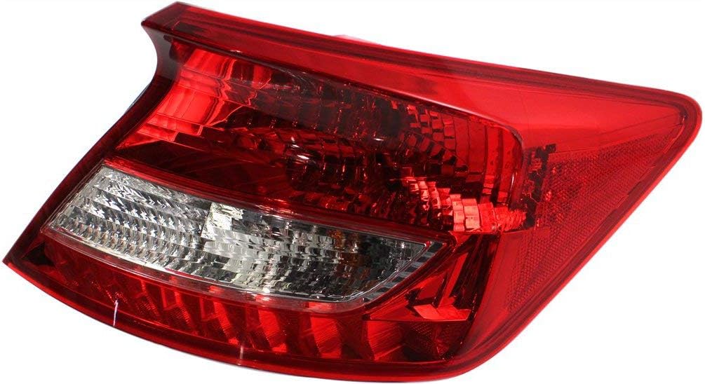 Evan-Fischer – Conjunto de 2 luces traseras compatibles con Honda Civic Coupé 2012-2013 para el lado del pasajero y del conductor