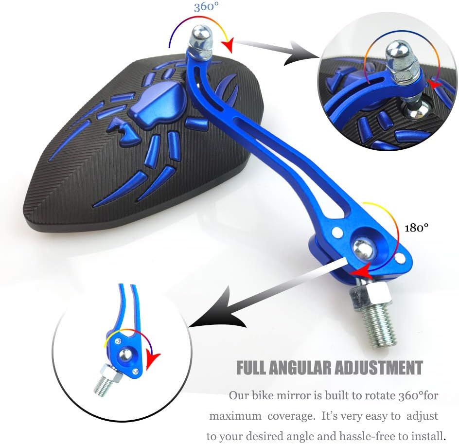 Nakazawa Espejos de bicicleta para manillar, espejos retrovisores para manillar, 2 paquetes, espejos de bicicleta para bicicleta eléctrica,