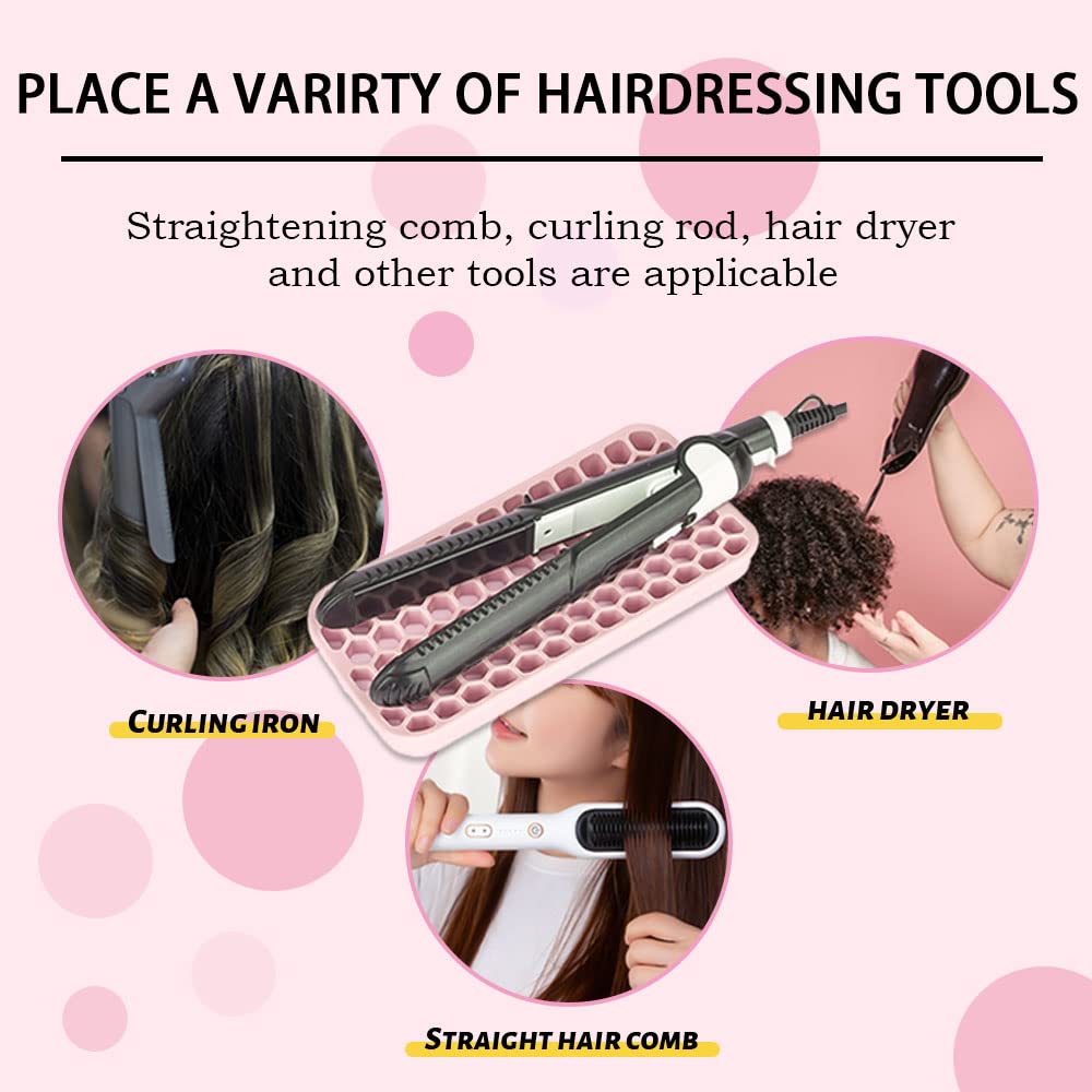 Almohadilla de silicona pequeña para rizador, alfombrilla de silicona más gruesa resistente al calor para herramientas para el cabello, herramienta