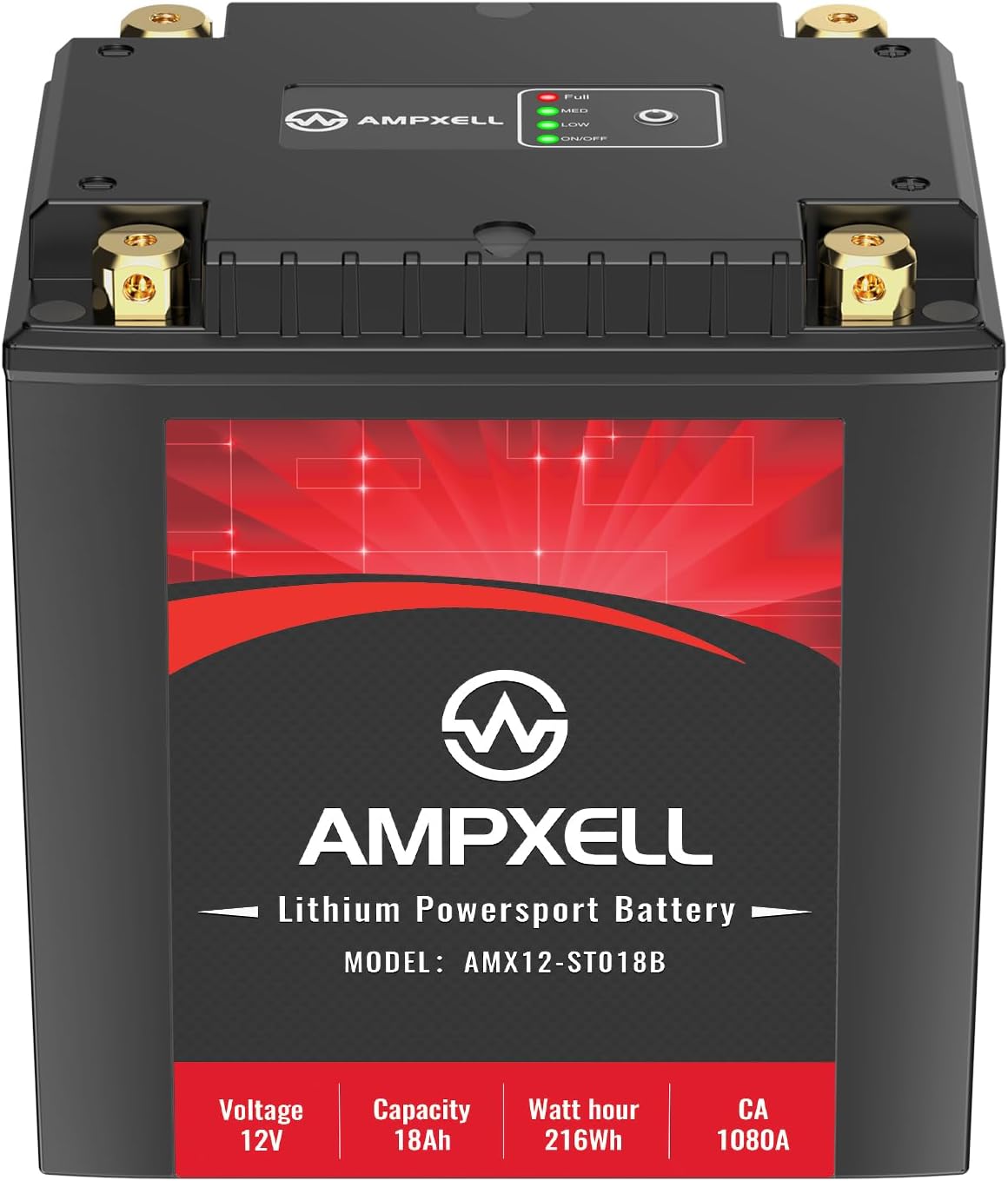 YTX30L-BS – Batería de litio para motocicleta de 12 V, 1080 A, 18 Ah, repuesto Yuasa YIX30L Powersport, motocicleta, ATV, UTV, scooter, 4 ruedas y