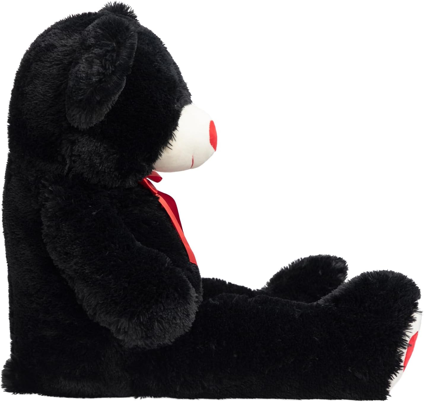 HollyHOME Oso de peluche grande con corazón rojo para novia y niños, día de San Valentín, 36 pulgadas, color negro