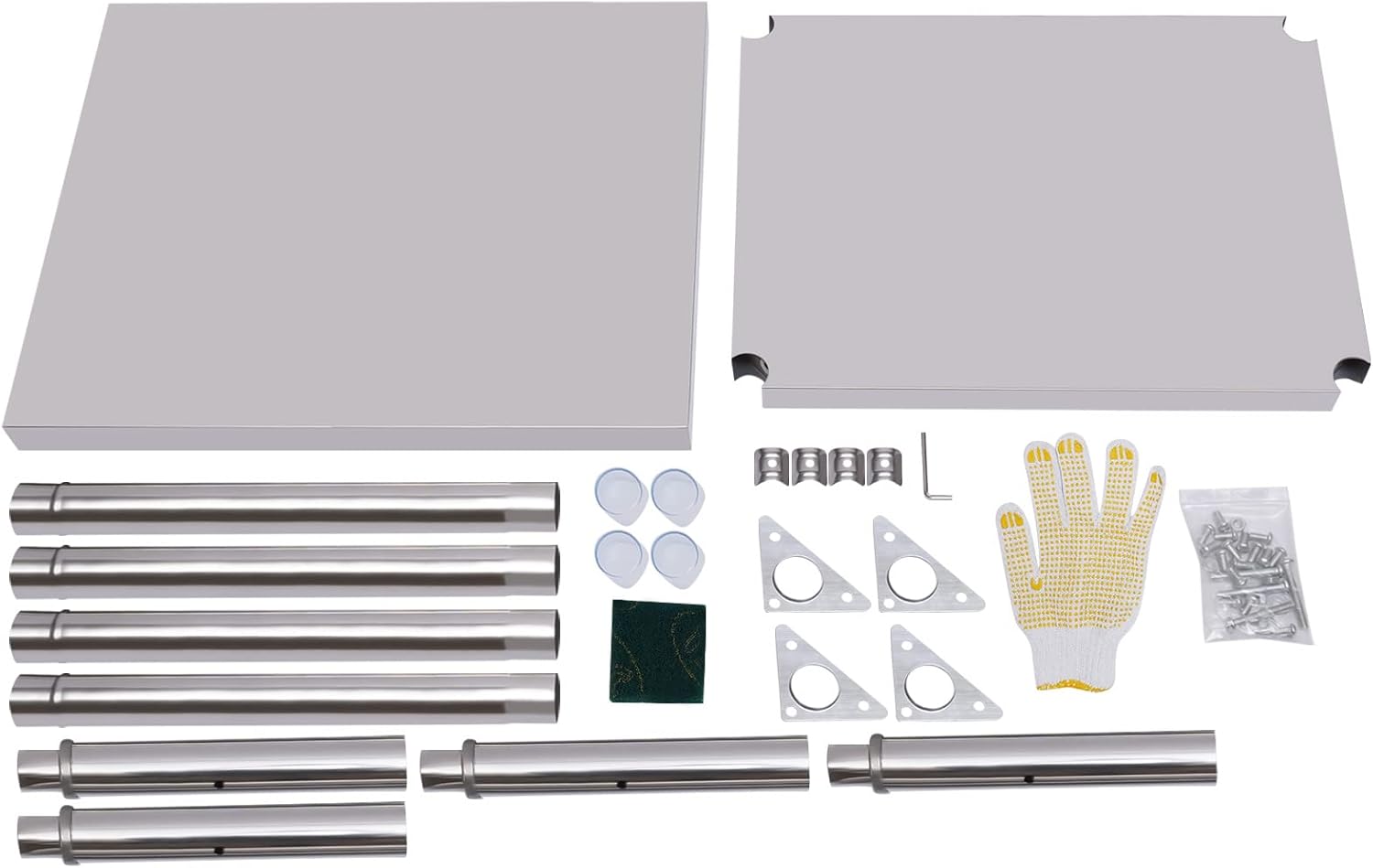 Mesa de acero inoxidable para preparación y trabajo, mesa de trabajo de preparación de alimentos comercial resistente con estante inferior, para
