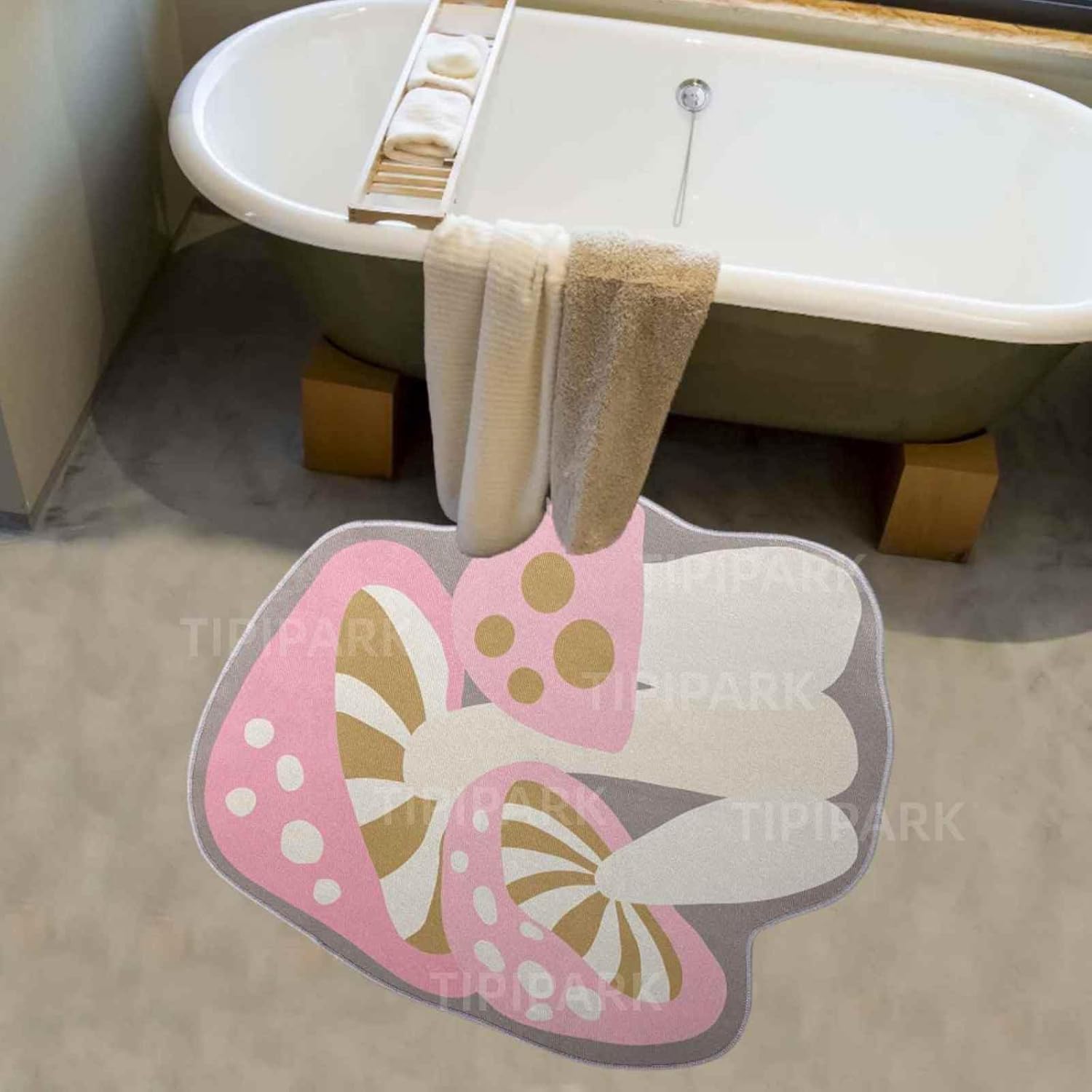 TIPIPARK Alfombra de hongo grande antideslizante suave lavable para dormitorio, baño, sala de estar