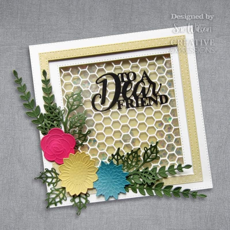 CREATIVE EXPRESSIONS Craft Dies STCHD SQUR, colección Noble – Juego de cuadrados cosidos B