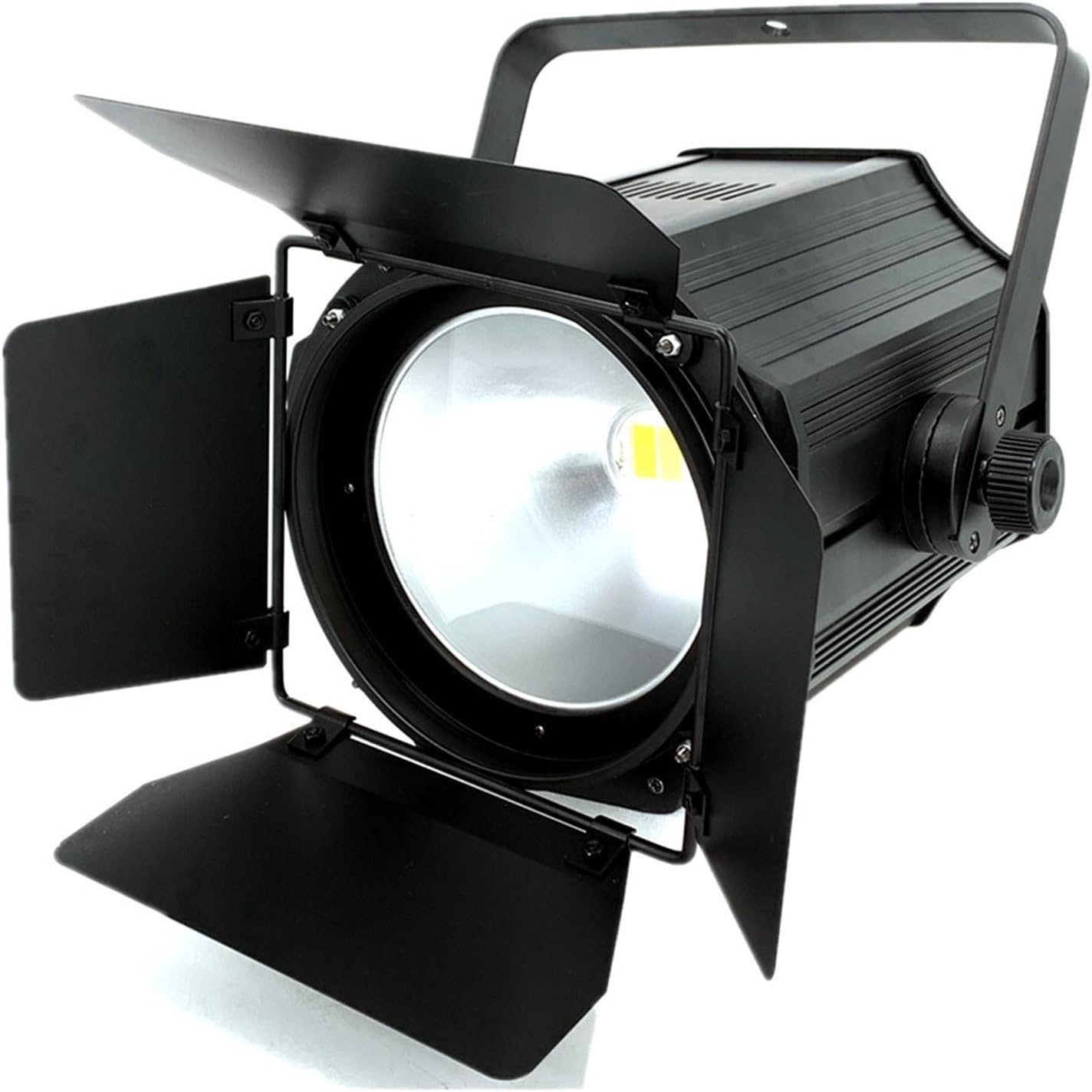 Luz de escenario Dj luz LED de 300 W, luz par COB puertas de granero con estuche de luz LED, efecto estroboscópico, iluminación de escenario, blanco