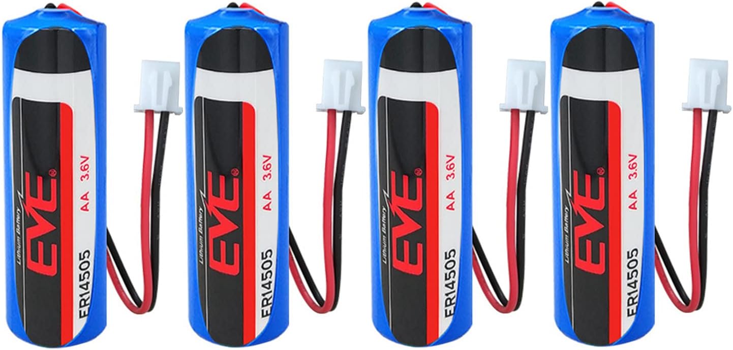 POWCAMAH Paquete de 4 baterías de litio ER14505 de 3.6 V de 2700 mAh tamaño AA para medidor de electricidad de agua, sistema de alarma de seguridad,