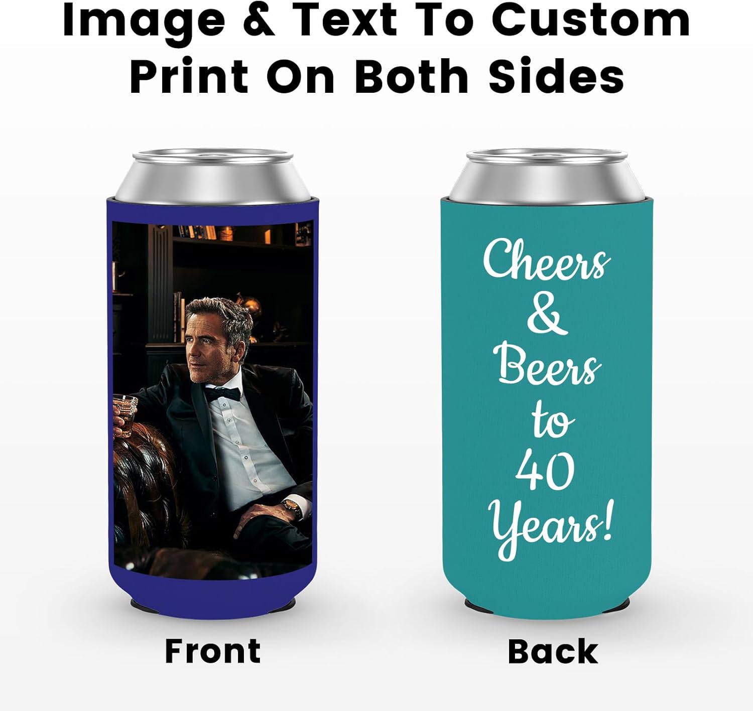 Fundas delgadas personalizadas para enfriadores de latas de neopreno a granel, soporte para botellas de bebidas con logotipo, texto de imagen, para