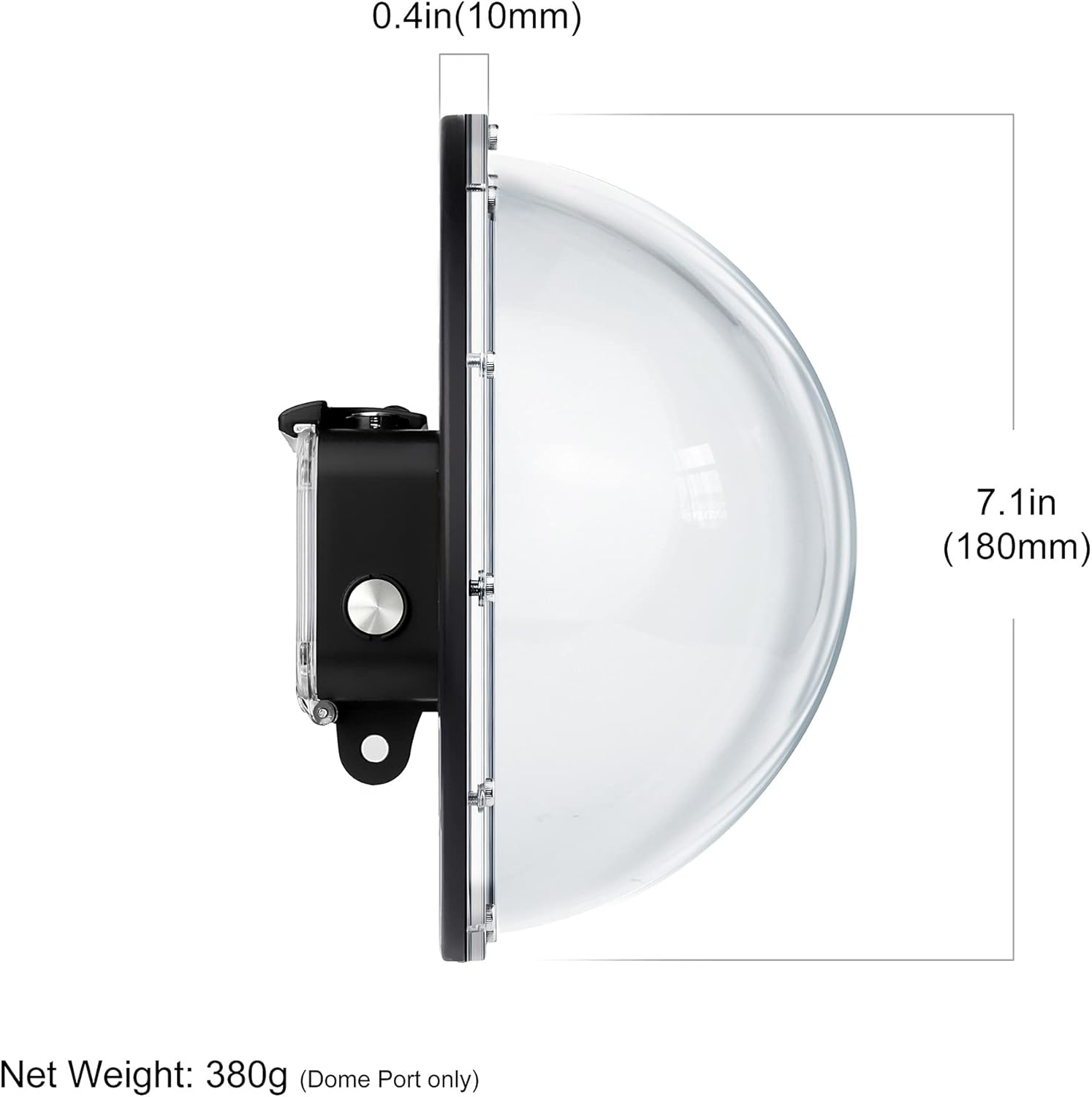 YALLSAME Cúpula para GoPro 8 Funda impermeable con ventana de pantalla frontal, agarre de mano flotante, gatillo de buceo subacuático, esnórquel,