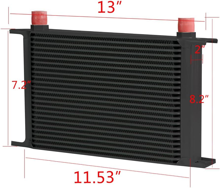 PIT66 25 filas AN10-10AN universal aluminio motor transmisión aceite enfriador kit+filtro de aceite reubicación kit negro B Set