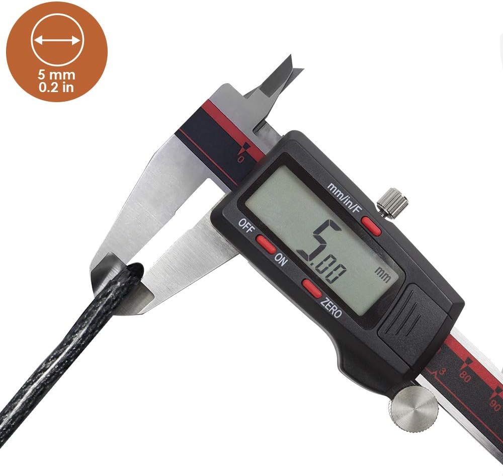 BV Cable de bloqueo de bicicleta de 2.5 pies con bucles, cable de acero trenzado resistente a los cortes de 0.197 in (316 pulgadas), versátil y