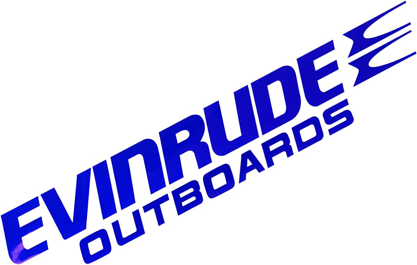 Evinrude – Juego de 2 calcomanías de vinilo para motor fuera de borda de barco (azul)