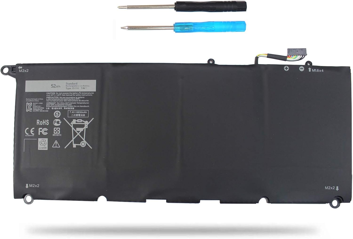 Vinpera JD25G – Batería para portátil Dell 0N7T6 5K9CP 90V7W RWT1R JHXPY 0DRRP XPS 13 9343 XPS 13 9350