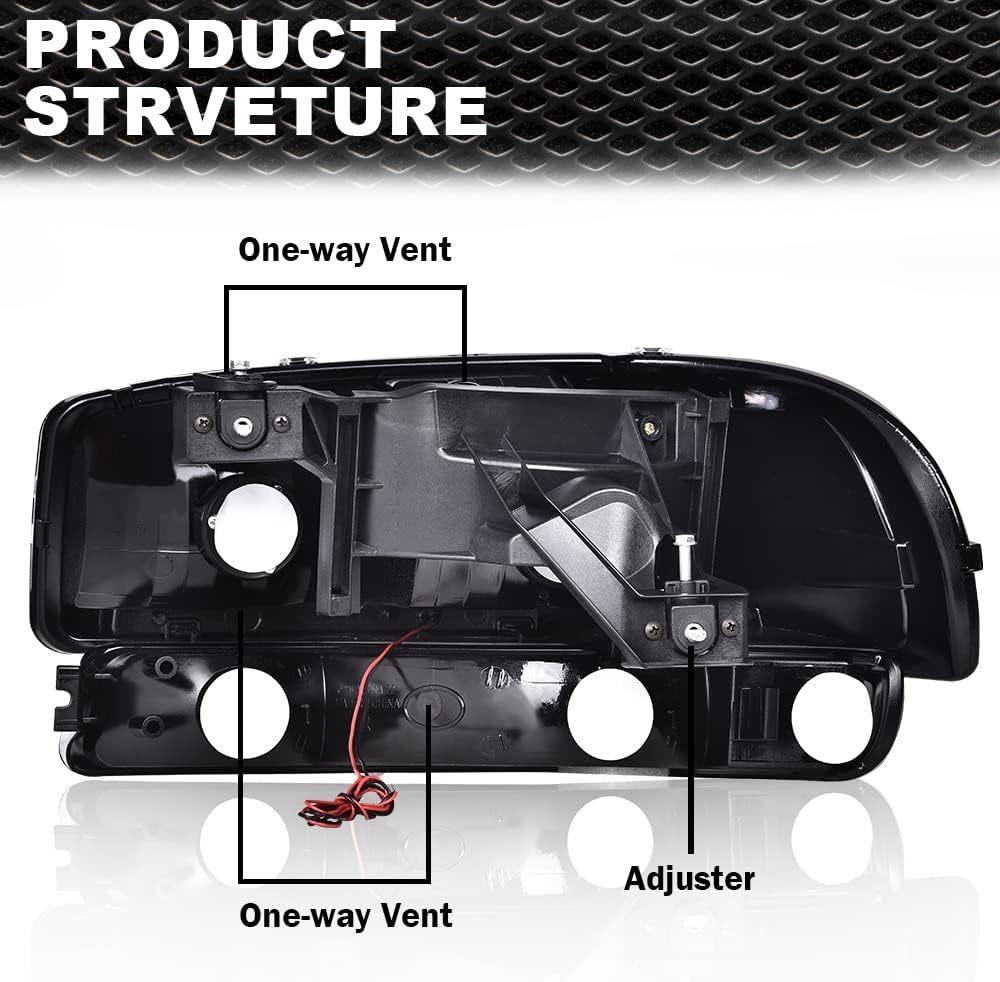Conjunto de faros delanteros LED compatible con GMC 1999-2007 Sierra 1500Yukon, 2001-2007 Sierra 1500 HD2500 HD3500 con lámparas de señal de