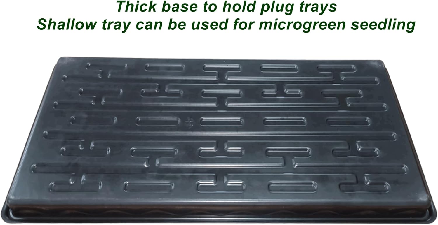 Shallow 1020 – Bandejas planas especializadas para sostener y transportar bandejas de plántulas de enchufe de 200 celdas (altura es de 1.3