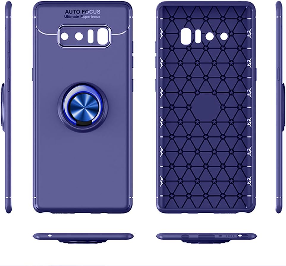 Asuwish Funda de teléfono para Samsung Galaxy Note 8 y protector de pantalla de vidrio templado, soporte de anillo, accesorios de celda de silicona