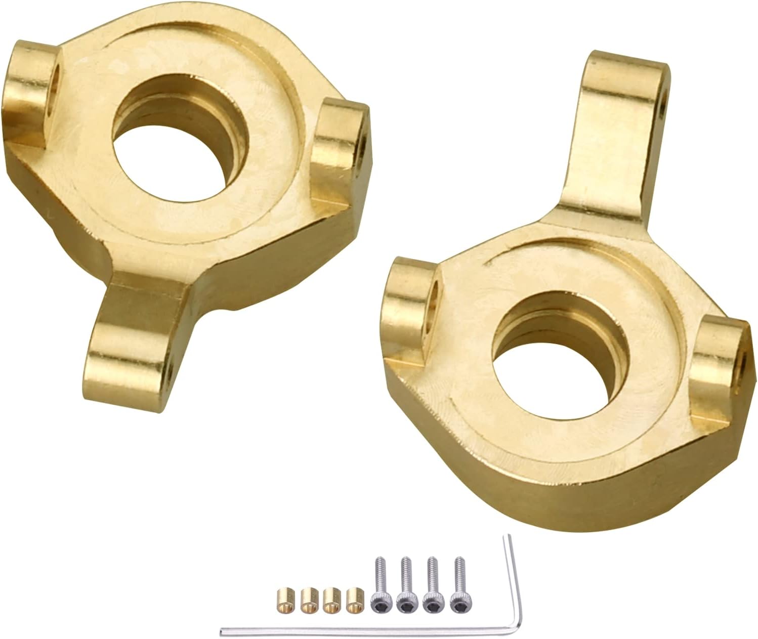 Hobbypark Nudillos de dirección, pesos de rueda de diferencia, cubierta delantera y trasera, extendida de 0.276 in, adaptadores de cubos hexagonales