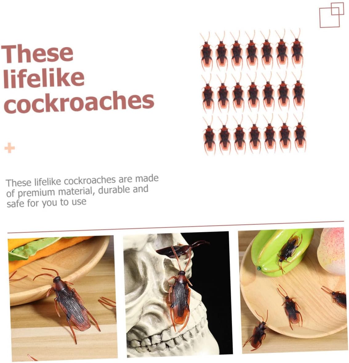 Totority 300 piezas de goma falsa simulación divertida broma insectos abril fools broma juguetes falsos regalo de cumpleaños modelos para adultos