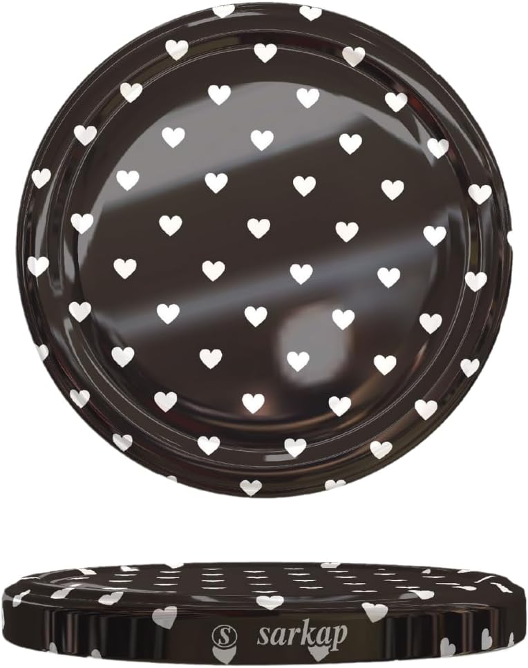 SARKAP Juego de 10 tapas para conservas reutilizables de 3.228 in, ideales para tarros de vidrio, no compatibles con tarros Mason y tapas de boca