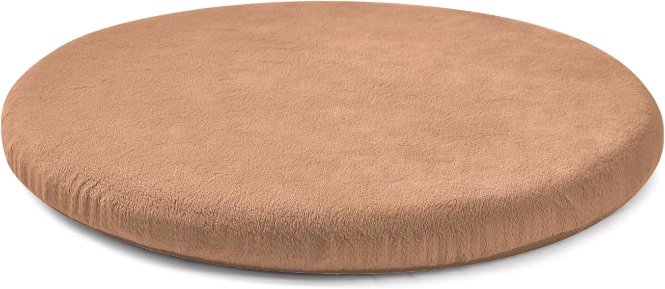 Gumcoly Cojín de espuma viscoelástica para silla de cocina, lavable, antideslizante, cojín redondo con respaldo de goma para mesa de comedor, sillas