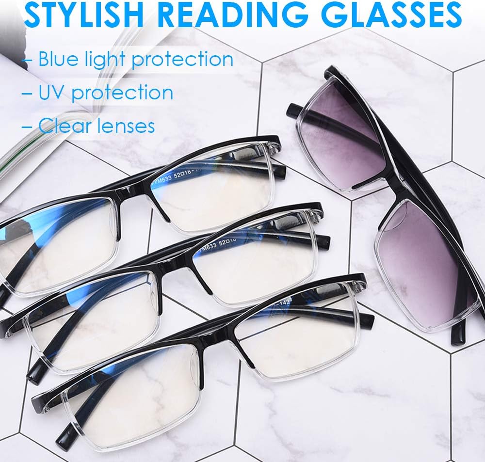 TERAISE Gafas de lectura de luz anti-azul de la moda hombres mujeres lector de computadora