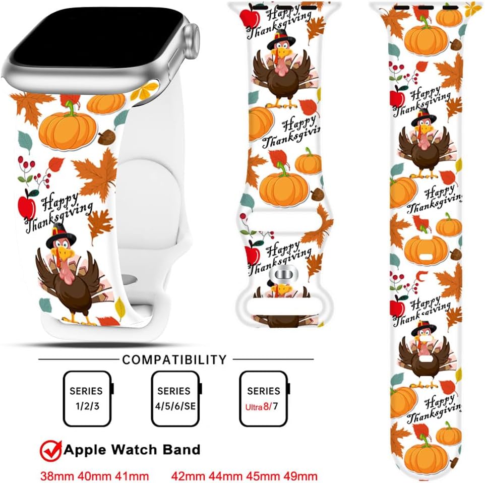 Paquete de 2 correas de reloj de Navidad para Apple Watch de 1.496 pulgadas, 1.575 pulgadas, 1.614 pulgadas, 1.654 pulgadas, 1.732 pulgadas, 1.772