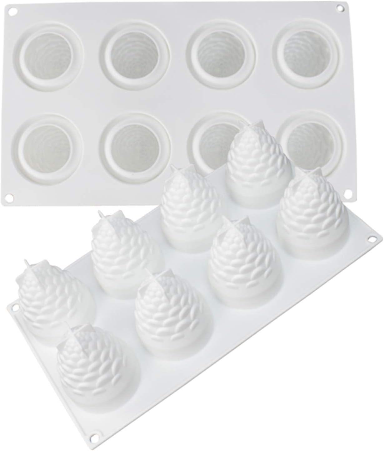 Molde de silicona para hornear piña 3D para pastel de mousse, postre francés, molde de silicona de piña para jabón, velas, molde de decoración de