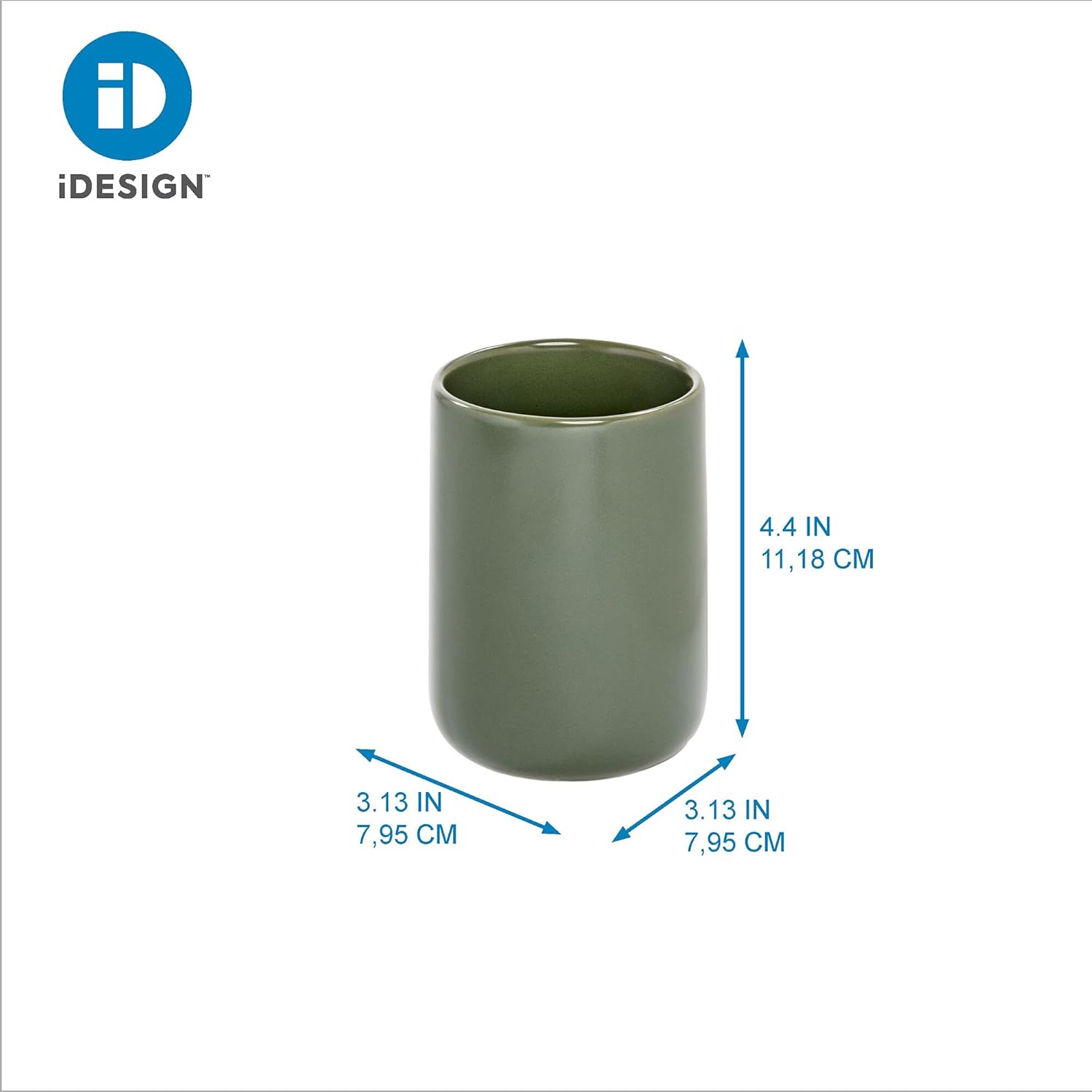 iDesign Ceramic Earth Collection – Vaso con diseño de musgo