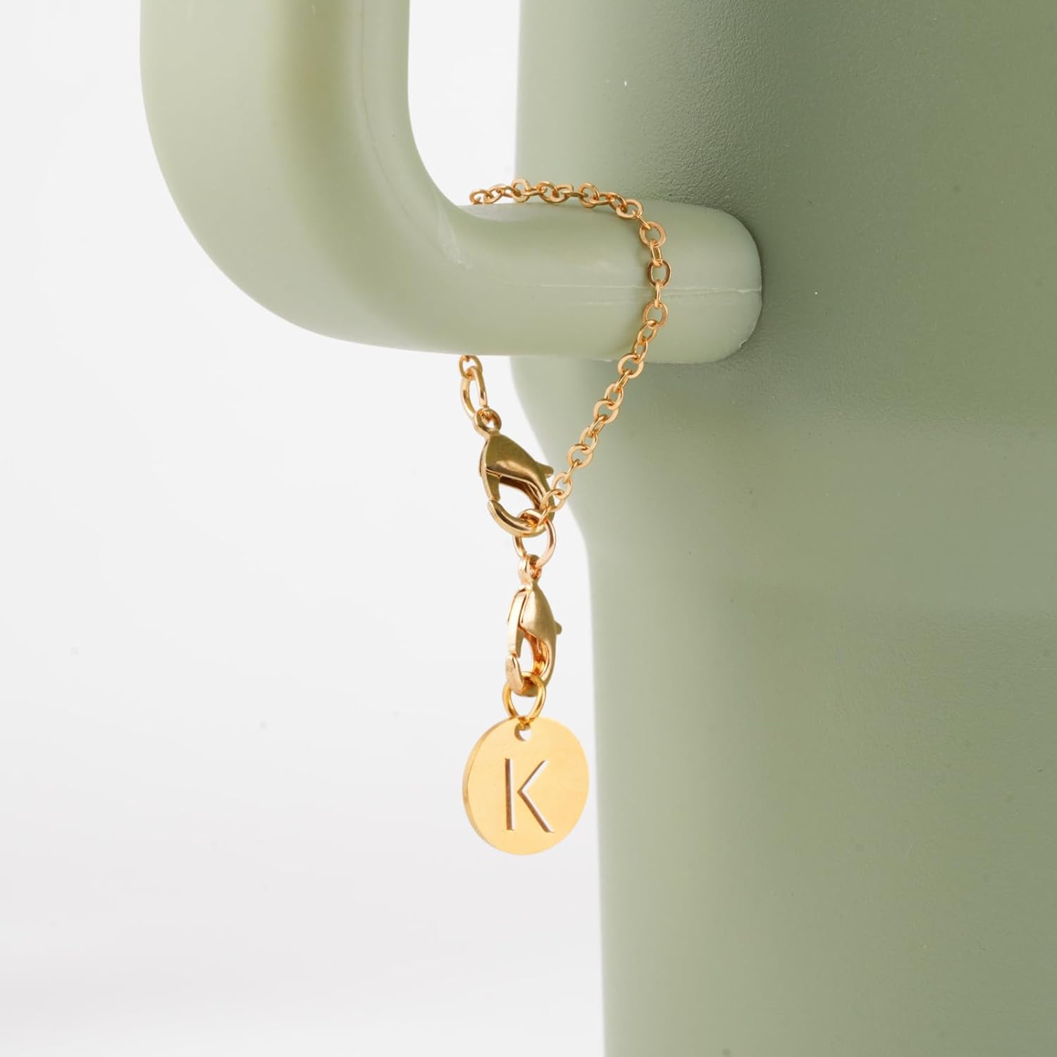 Accesorios de dije de letra para taza Stanley, dije de letra hueca con nombre de identificación y asa, dije personalizado para taza de agua