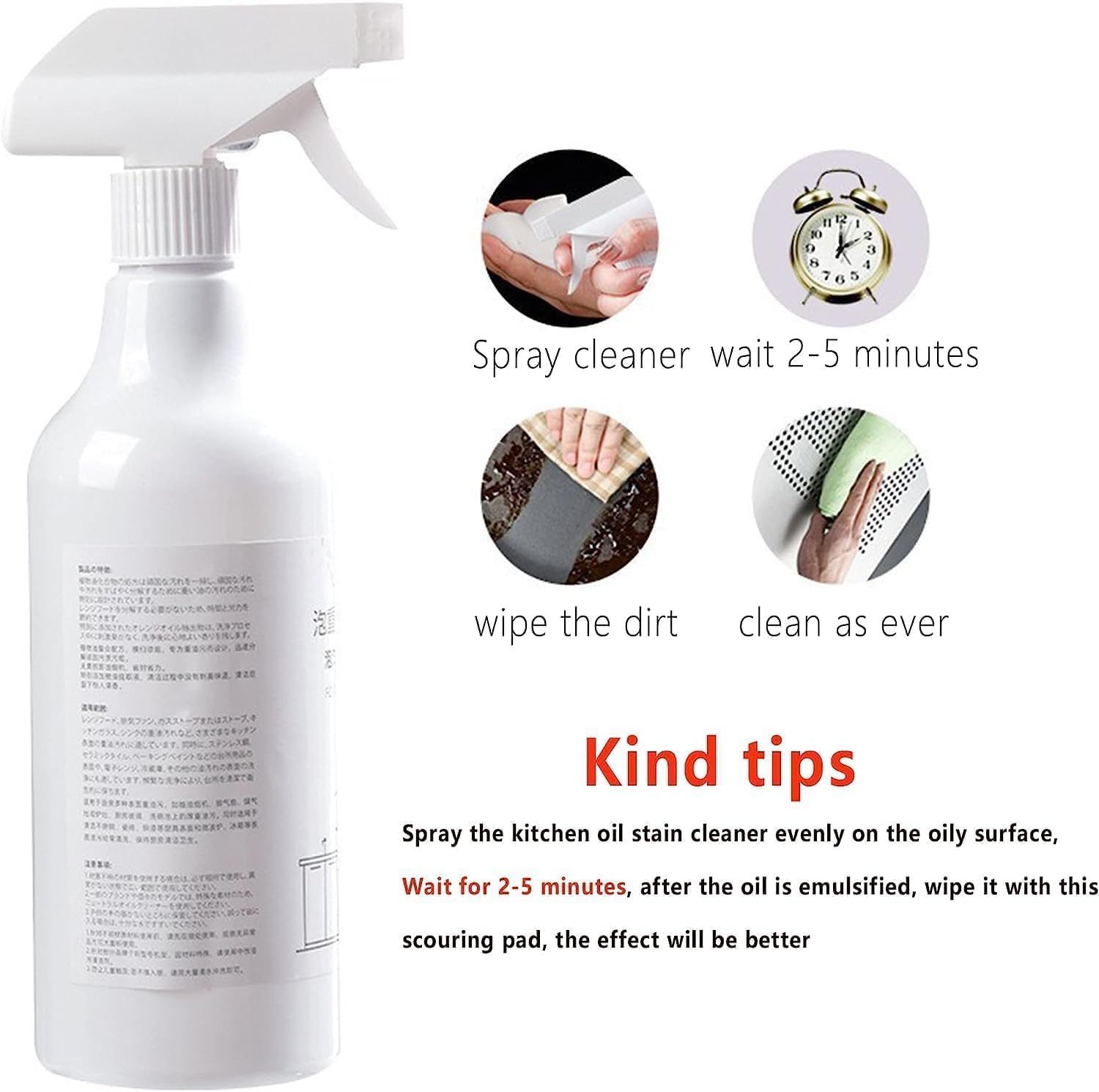 LBXX NEW Spray de espuma para salpicaduras, limpiador de horno de espuma contra salpicaduras, tabletas en aerosol y botella de spray, limpiador en