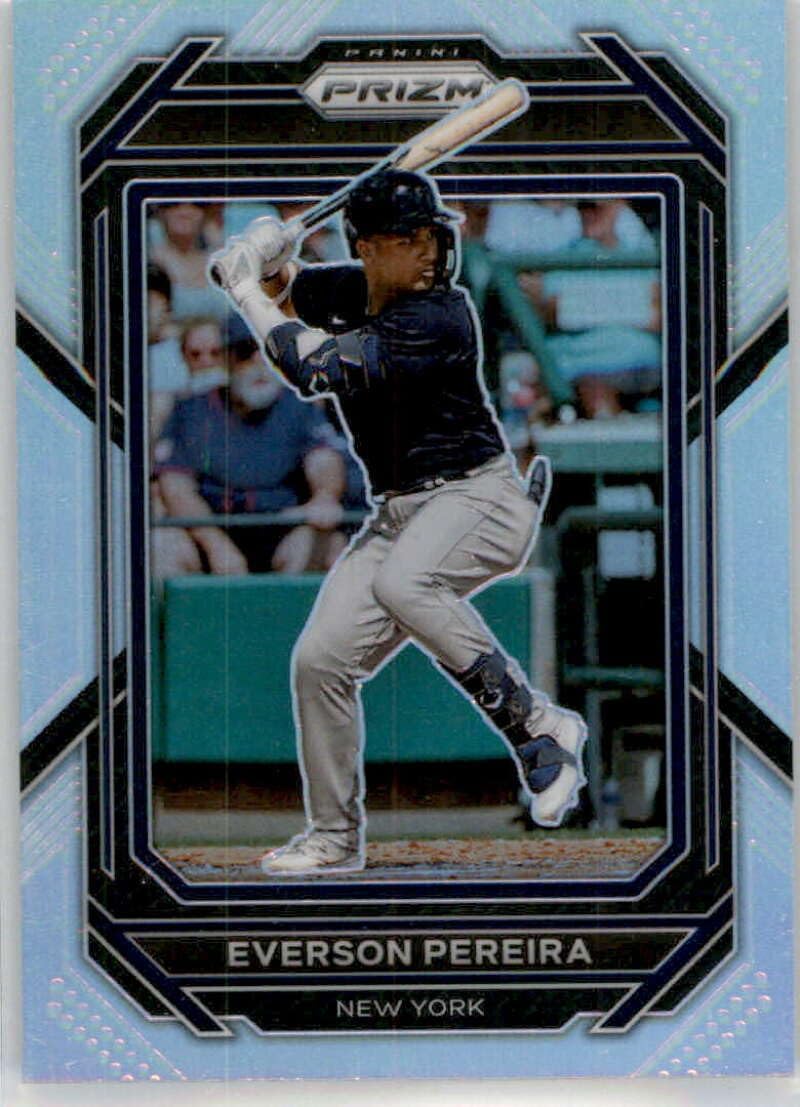 2023 Panini Prizm Silver PRIZMS #136 Everson Pereira New York Yankees Baseball Card in Raw (NM or Better) Condition