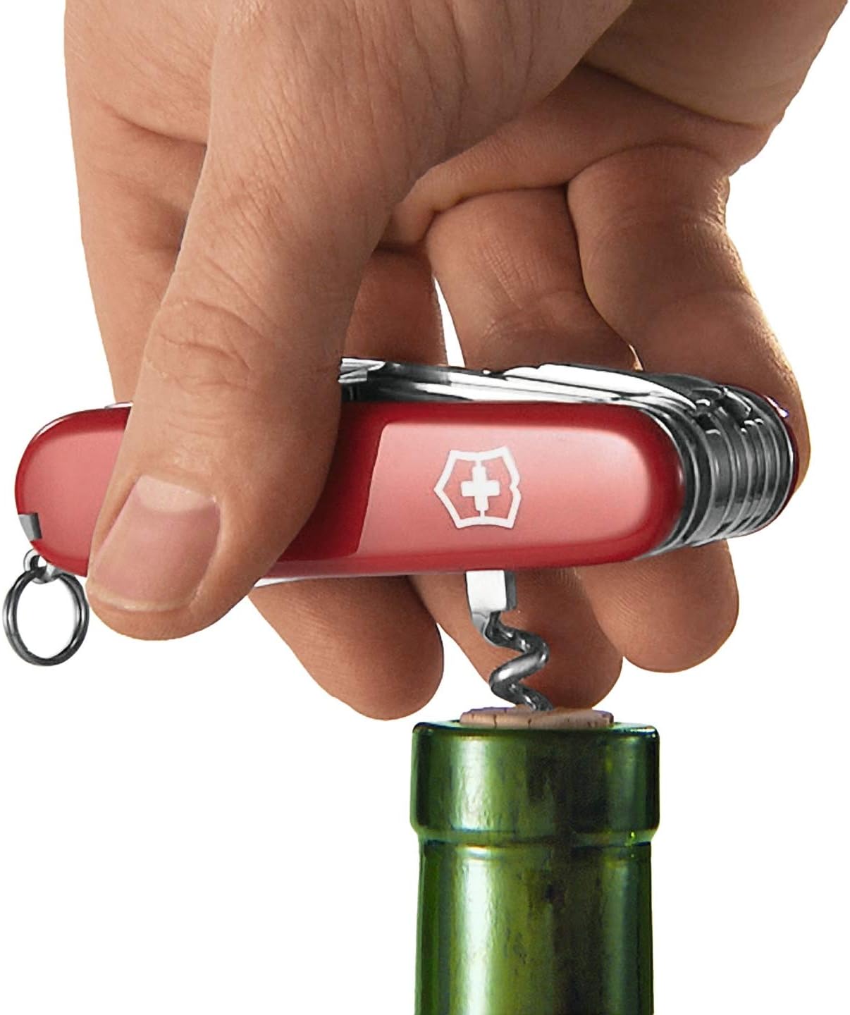 Victorinox Evolution 17 Swiss Army Navaja de bolsillo, mediano, multiherramienta, 15 funciones, hoja, ergonómica, color rojo