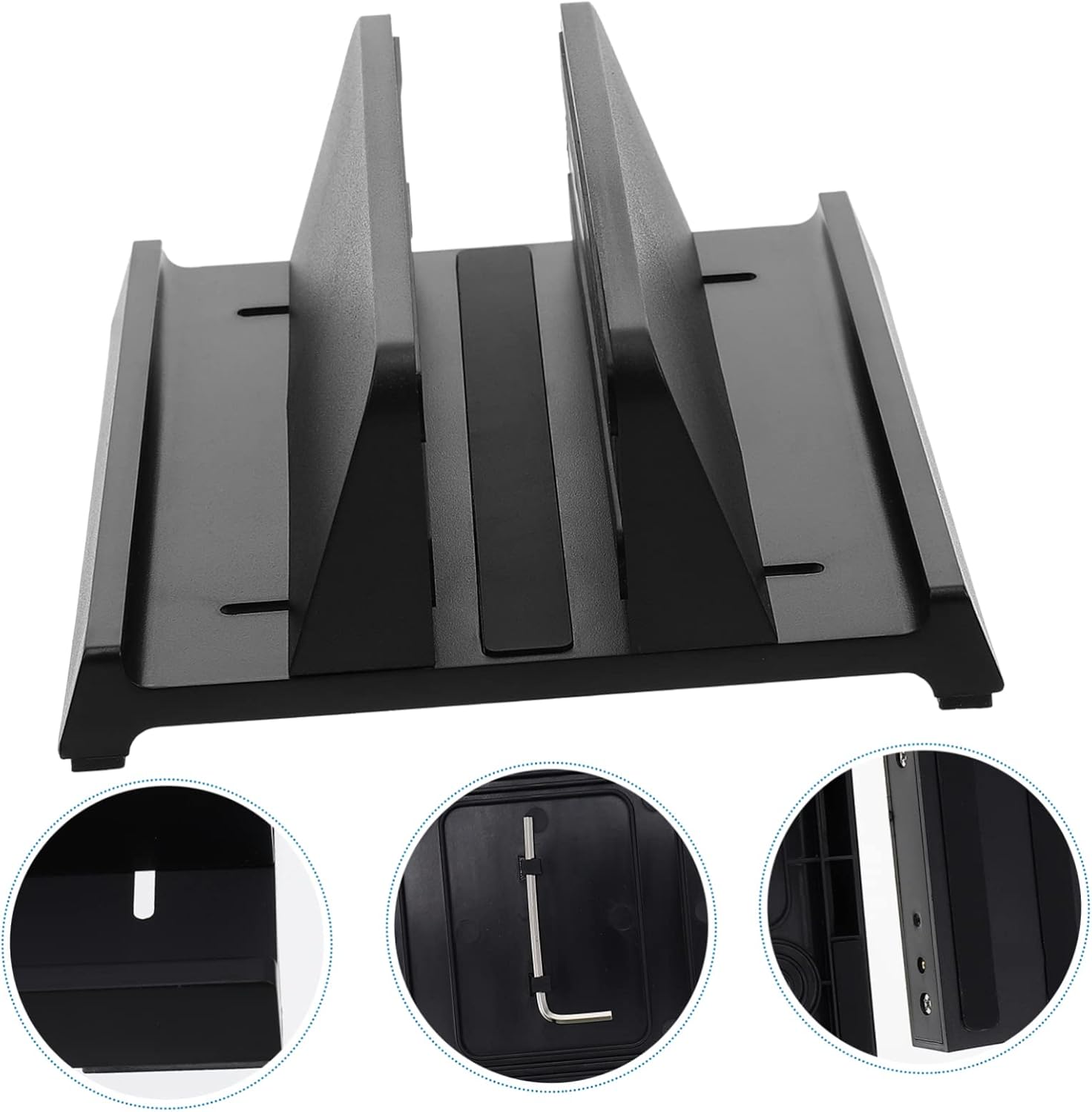 IMIKEYA Soporte vertical para computadora portátil, soporte para computadora portátil 3 en 1, soporte para computadora portátil 3 en 1, soporte