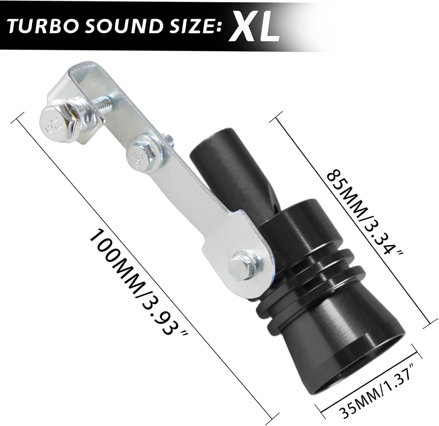 Silenciador universal de tubo de sonido turbo simulador de sonido de tubo de escape potenciador de sonido compatible con camiones, motocicletas,