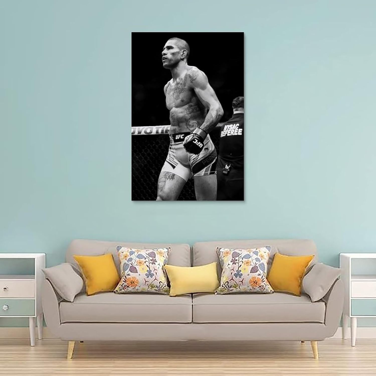 EsEntL Alex Pereira – Póster en blanco y negro para pared, lienzo con pergaminos, pintura, imagen, sala de estar, decoración del hogar, 20 x 30