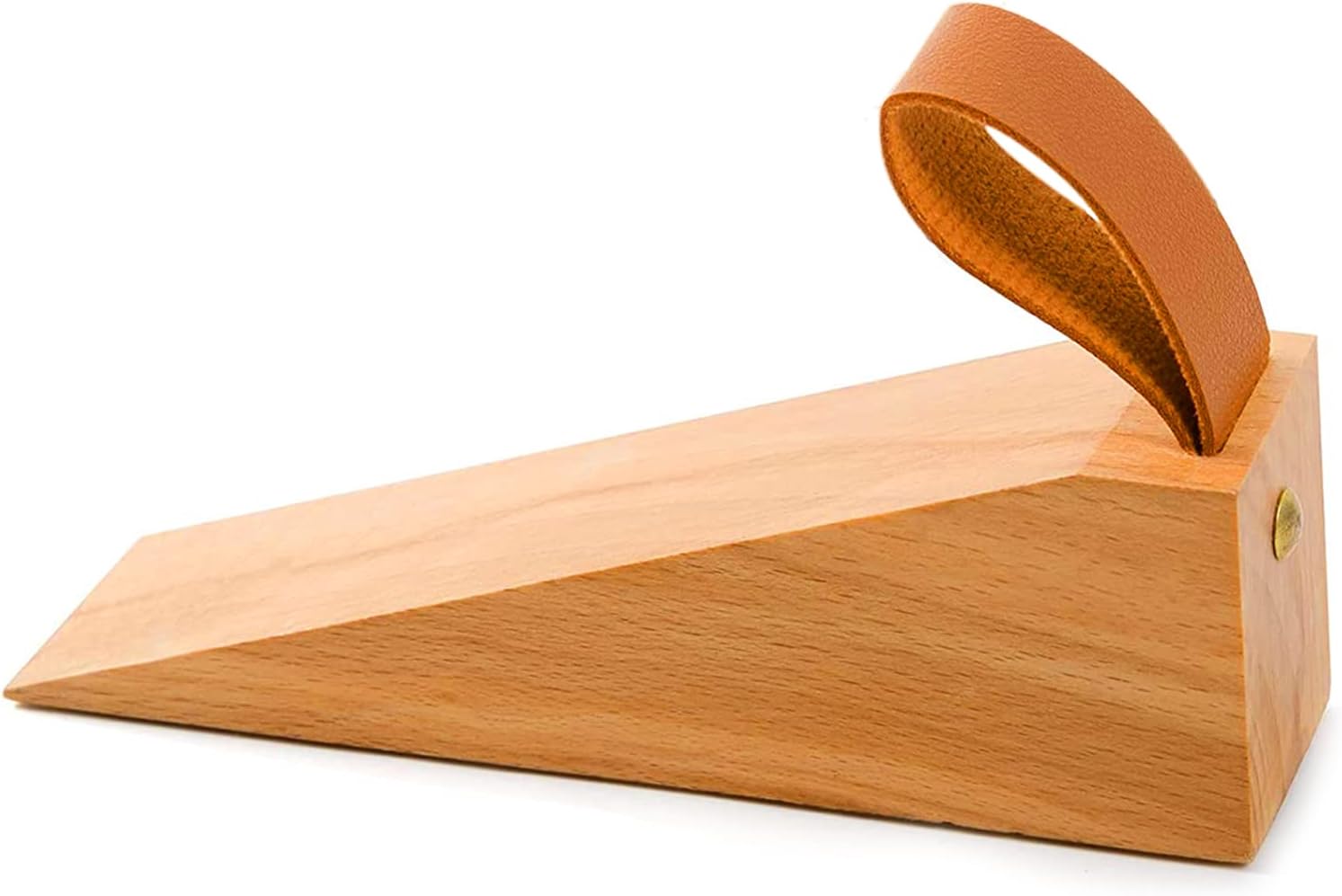 Tope de puerta de madera, cuña antideslizante de madera maciza, cuñas de tope de puerta resistentes y duraderas, ajuste para costura inferior de