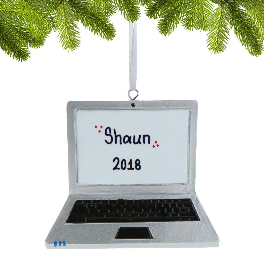 Adorno de Navidad personalizado para laptop, adorno de computadora, adorno de jugador de computadora, adorno de ingeniero informático, regalos de