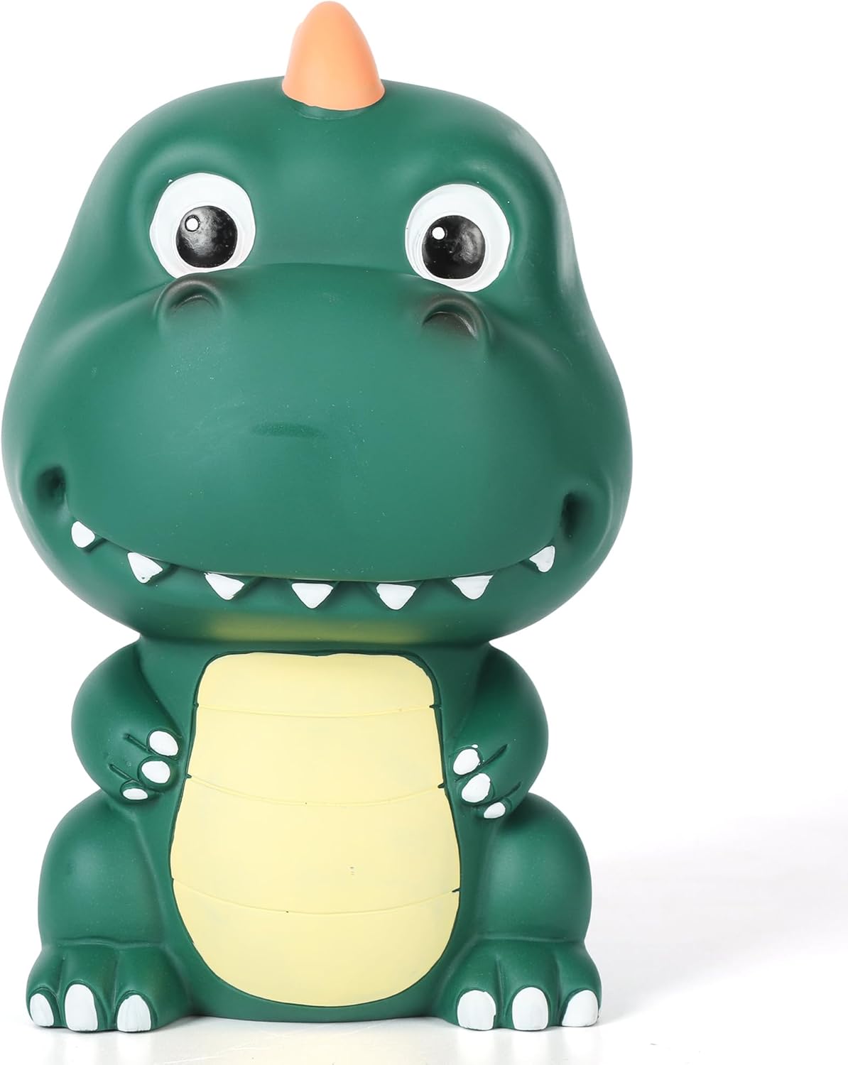 H&W Banco de dinero de dinosaurio con bonita cabeza grande, alcancía de tiranosaurio Rex inastillable, primer banco de monedas, el mejor cumpleaños